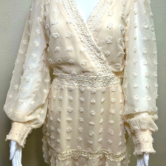 Lulu's Cream Textured Mini Dress - Picture 5 of 11